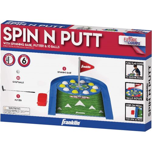  Franklin Sports Mini Putt Golf Game for Kids - Spin n Putt Electronic Putting Game - Indoor Mini Golf for Kids + Toddlers - Putter + Balls Included