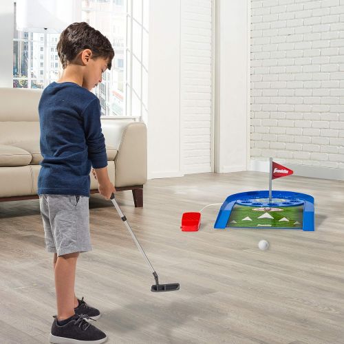  Franklin Sports Mini Putt Golf Game for Kids - Spin n Putt Electronic Putting Game - Indoor Mini Golf for Kids + Toddlers - Putter + Balls Included
