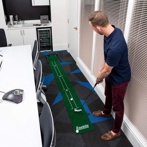  Franklin Sports?Indoor Golf Putting Green ? Portable Authentic?9?Foot?Mat with Auto Ball Return ?Golf Training Aid & Putting Practice Game ? Real Course Feel (92049X)