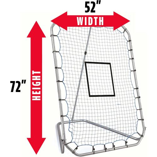  Franklin Sports Baseball Rebounder Net - Baseball Pitchback Net + Throwing Trainer - All Angle Bounce Back Net - Multi-Position Fielding + Throwing Aid