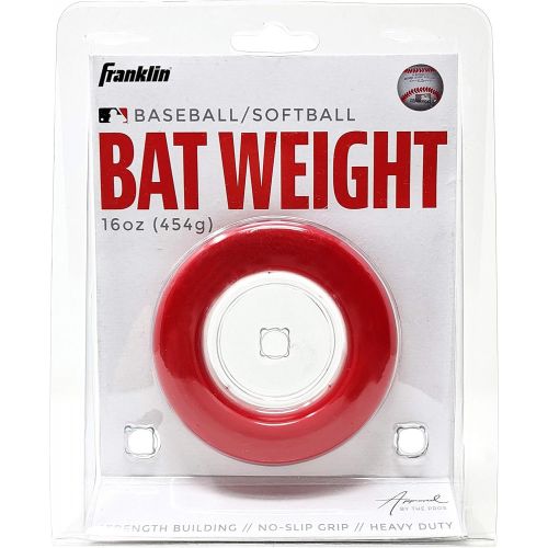 Franklin Sports Baseball + Softball Bat Donut Weight - 16 oz. Batting Donut for Adult + Youth - Classic Hitting Donut for Swing Training + Practice
