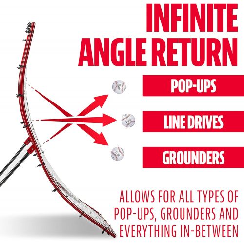  Franklin Sports Baseball Pitching Target and Rebounder Net - 2-in-1 Pitch Trainer + Pitchback Net - Baseball Return Screen + Pitching Practice Target - 68