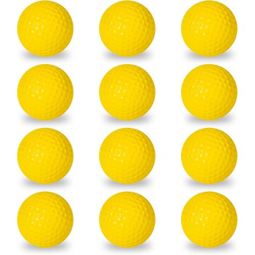  Franklin Sports Golf Balls ? Official Size ? Indoor or Outdoor Golf Training ? Restricted Ball Fight for Golf Practice ? 12 Pack ? Backyard Training