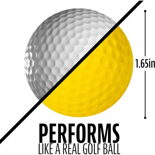  Franklin Sports Golf Balls ? Official Size ? Indoor or Outdoor Golf Training ? Restricted Ball Fight for Golf Practice ? 12 Pack ? Backyard Training