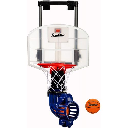  Franklin Sports Mini Basketball Hoop with Rebounder and Ball - Over The Door Basketball Hoop With Automatic Ball Rebounder - Indoor Basketball Game For Kids - Includes Foam Basketb
