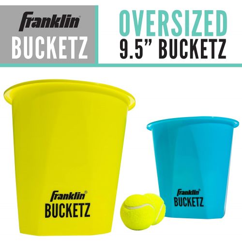  Franklin Sports Bucketz Pong Game ? Perfect Tailgate Game and Beach Game ? Pong Set Includes 12 Buckets, 3 Balls, and a Carry Case