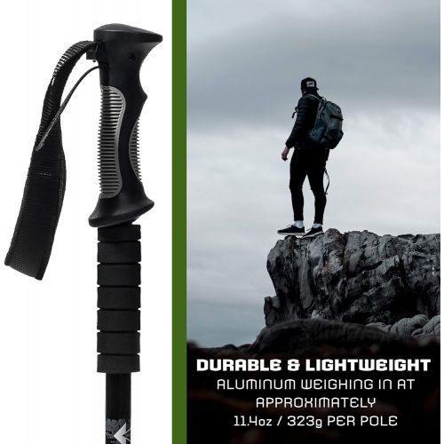  Franklin Sports Arctic Trails Hiking Poles - Lightweight - Anti Shock Technology - Great for All Skill Levels