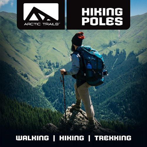  Franklin Sports Arctic Trails Hiking Poles - Lightweight - Anti Shock Technology - Great for All Skill Levels