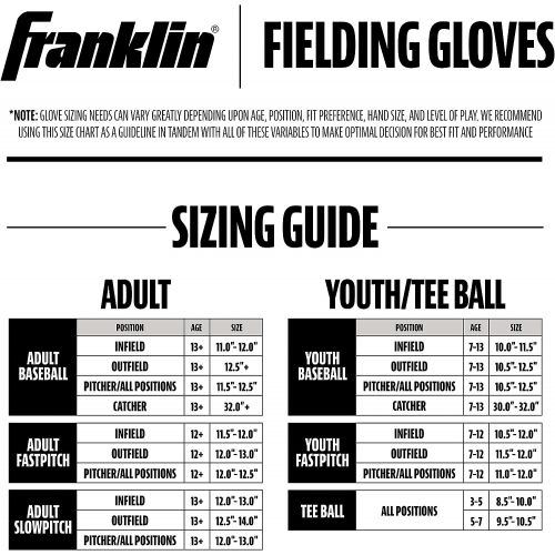  Franklin Sports Baseball Fielding Glove - Mens Adult and Youth Baseball Glove - CTZ5000 Cowhide Infield and Outfield Baseball Gloves