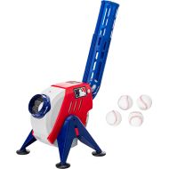 Franklin Sports Kids Pitching Machine - Plastic Baseball Pitching Machine for Kids Batting Practice - MLB Power Pitcher with Adjustable Speeds