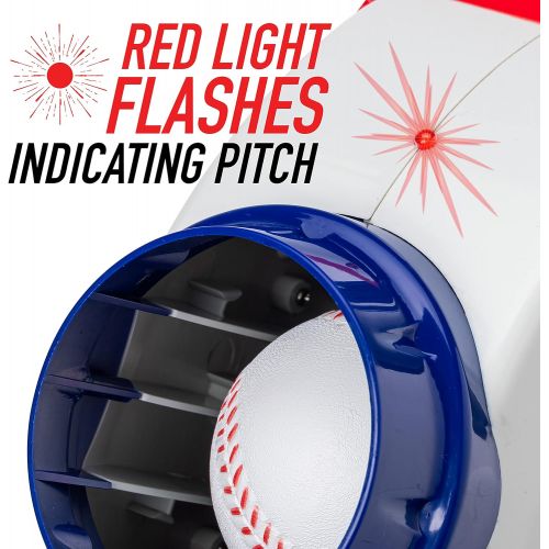  Franklin Sports Kids Pitching Machine - Plastic Baseball Pitching Machine for Kids Batting Practice - MLB Power Pitcher with Adjustable Speeds