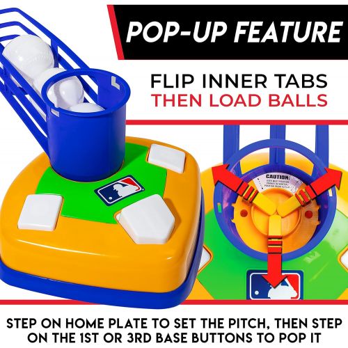  Franklin Sports Kids Teeball Tee - 2-in-1 Super Star Batter - Youth Baseball and Teeball Batting Tee + Pitching Machine - Perfect Kids + Toddlers Toy Set