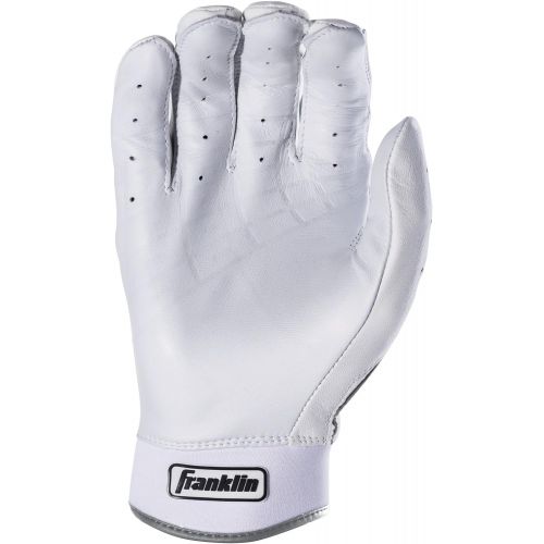  Franklin Sports MLB Batting Gloves - Powerstrap Batting Gloves Pair - Baseball + Softball Gloves - Adult