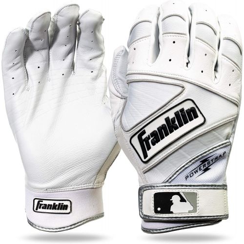  Franklin Sports MLB Batting Gloves - Powerstrap Batting Gloves Pair - Baseball + Softball Gloves - Adult