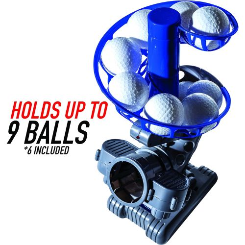  Franklin Sports MLB Electronic Baseball Pitching Machine ? Height Adjustable ? Ball Pitches Every 7 Seconds ? Includes 6 Plastic Baseballs