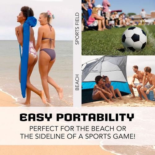  Franklin Sports Sideline Sunblocker Shelter - Easy Set Up - Portable and UPF 50+ Protected Design - Great for Beach and Sports Games
