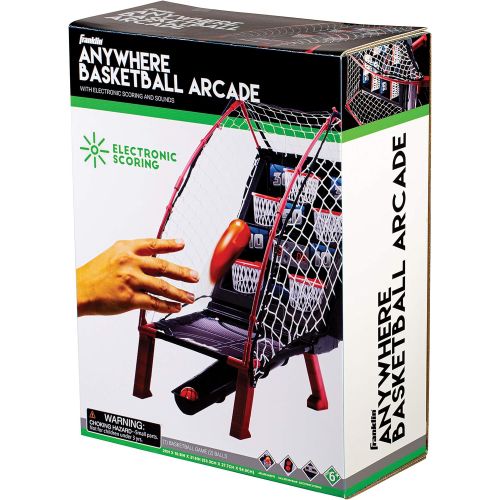  [아마존베스트]Franklin Sports Anywhere Basketball Arcade Game - Table Top Basketball Arcade Shootout- Indoor Electronic Basketball Game for Kids Game Room