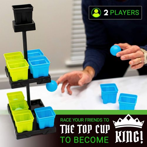  Franklin Sports Battle Buckets Pong Games - Fast Paced Four Player Ping Pong Games - Fun for Kids and Families - It’s a Game of Skill, Strategy, Change and Its Addictive!