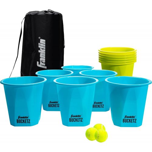  Franklin Sports Bucketz Pong Game ? Perfect Tailgate Game and Beach Game ? Pong Set Includes 12 Buckets, 3 Balls, and a Carry Case