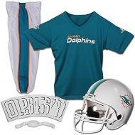 Franklin Sports Miami Dolphins Kids Football Uniform Set - NFL Youth Football Costume for Boys & Girls - Set Includes Helmet, Jersey & Pants - Small