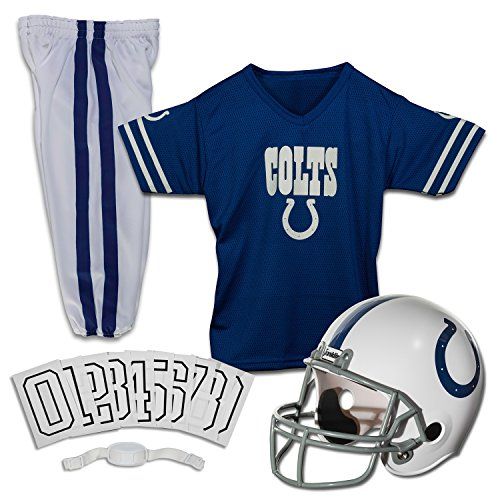  할로윈 용품Franklin Sports Indianapolis Colts Kids Football Uniform Set - NFL Youth Football Costume for Boys & Girls - Set Includes Helmet, Jersey & Pants - Small