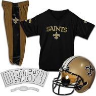 Franklin Sports New Orleans Saints Kids Football Uniform Set - NFL Youth Football Costume for Boys & Girls - Set Includes Helmet, Jersey & Pants - Small