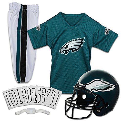  할로윈 용품Franklin Sports Philadelphia Eagles Kids Football Uniform Set - NFL Youth Football Costume for Boys & Girls - Set Includes Helmet, Jersey & Pants - Medium