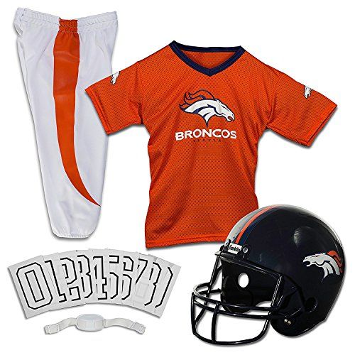 할로윈 용품Franklin Sports Denver Broncos Kids Football Uniform Set - NFL Youth Football Costume for Boys & Girls - Set Includes Helmet, Jersey & Pants - Small