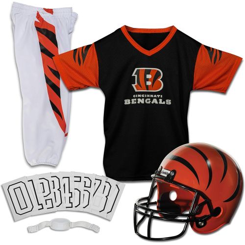  할로윈 용품Franklin Sports Cincinnati Bengals Kids Football Uniform Set - NFL Youth Football Costume for Boys & Girls - Set Includes Helmet, Jersey & Pants - Small