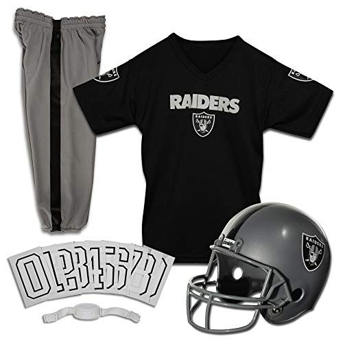  할로윈 용품Franklin Sports Las Vegas Raiders Kids Football Uniform Set - NFL Youth Football Costume for Boys & Girls - Set Includes Helmet, Jersey & Pants - Small
