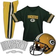 Franklin Sports Green Bay Packers Kids Football Uniform Set - NFL Youth Football Costume for Boys & Girls - Set Includes Helmet, Jersey & Pants - Medium