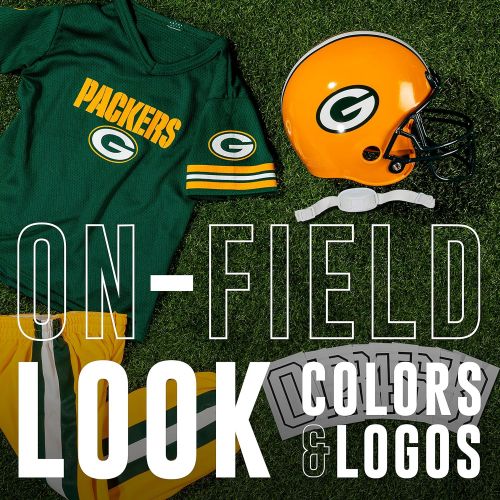  할로윈 용품Franklin Sports Green Bay Packers Kids Football Uniform Set - NFL Youth Football Costume for Boys & Girls - Set Includes Helmet, Jersey & Pants - Medium