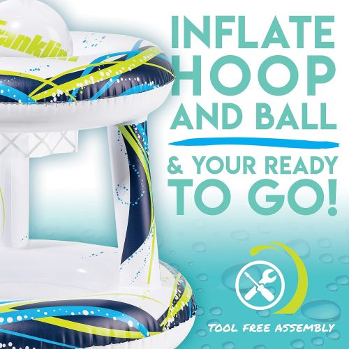  Franklin Sports Floating Basketball - Inflatable Floating Basketball Target - 23 x 27 Basketball Target - Includes Hoop and Ball