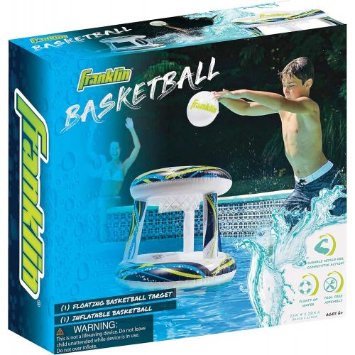  Franklin Sports Floating Basketball - Inflatable Floating Basketball Target - 23 x 27 Basketball Target - Includes Hoop and Ball