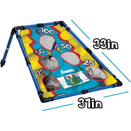  Franklin Sports Kids Bean Bag Toss - 5 Hole Bean Bag Toss Game with (4) Bean Bags - Portable Indoor + Outdoor Target - 31 x 33