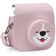 Frankmate PU Leather Instax Camera Compact Case for Fujifilm Instax Mini 11/9/8/8+ Instant Film Camera (Pink Puppy)