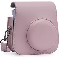 Frankmate Protective Case for Fujifilm Instax Mini 11 Instant Camera - Premium Vegan Leather Bag Cover with Removable Adjustable Strap (Pink)