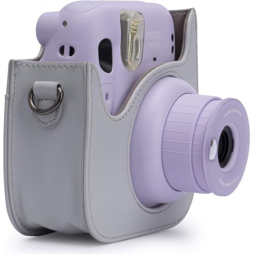  Frankmate Protective Case for Fujifilm Instax Mini 11 Instant Camera - Premium Vegan Leather Bag Cover with Removable Adjustable Strap (Cute Bear)