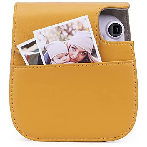  Frankmate PU Leather Instax Camera Compact Case for Fujifilm Instax Mini 11/9/8/8+ Instant Film Camera (Tan Puppy)