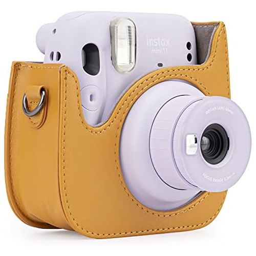  Frankmate PU Leather Instax Camera Compact Case for Fujifilm Instax Mini 11/9/8/8+ Instant Film Camera (Tan Puppy)