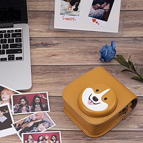  Frankmate PU Leather Instax Camera Compact Case for Fujifilm Instax Mini 11/9/8/8+ Instant Film Camera (Tan Puppy)