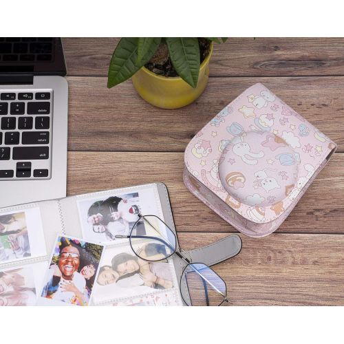  Frankmate PU Leather Camera Case Compatible with Fujifilm Instax Mini 11 Instant Camera with Adjustable Strap and Pocket (Bunny)