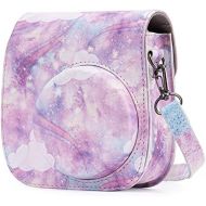 Frankmate Protective & Portable Case Compatible with fujifilm instax Mini 11/9 / 8/8+ Instant Film Camera with Accessory Pocket and Adjustable Strap (Starry Sky Pink)