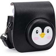 Frankmate PU Leather Instax Camera Compact Case for Fujifilm Instax Mini 11/9/8/8+ Instant Film Camera (Black Penguin)