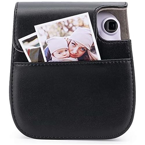  Frankmate PU Leather Instax Camera Compact Case for Fujifilm Instax Mini 11/9/8/8+ Instant Film Camera (Black Penguin)
