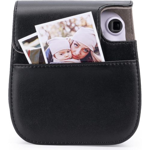  Frankmate PU Leather Instax Camera Compact Case for Fujifilm Instax Mini 11/9/8/8+ Instant Film Camera (Black Penguin)