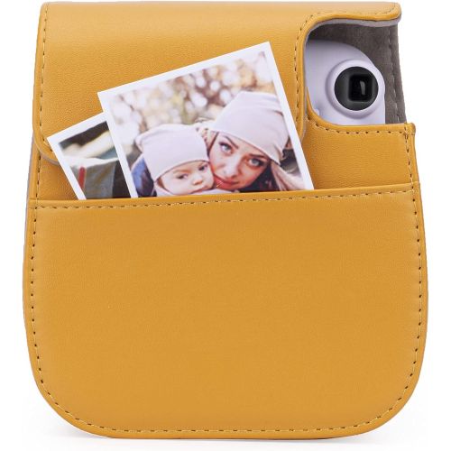  Frankmate PU Leather Instax Camera Compact Case for Fujifilm Instax Mini 11/9/8/8+ Instant Film Camera (Tan Panda)