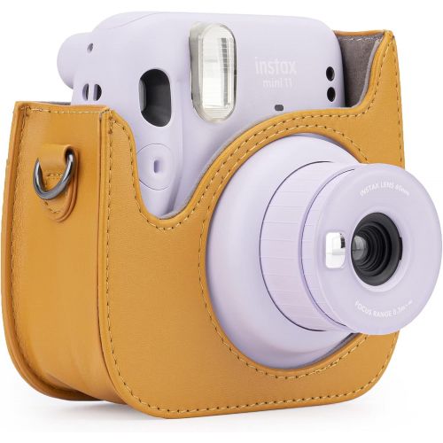  Frankmate PU Leather Instax Camera Compact Case for Fujifilm Instax Mini 11/9/8/8+ Instant Film Camera (Tan Panda)