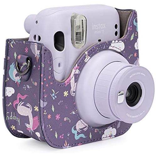  Frankmate Protective & Portable Case Compatible with fujifilm instax Mini 11/9/8/8+ Instant Film Camera with Accessory Pocket and Adjustable Strap (Unicorn)