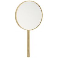 Frasco Mirrors Hand Double Sided Mirror, Brass, 1.1 lb.